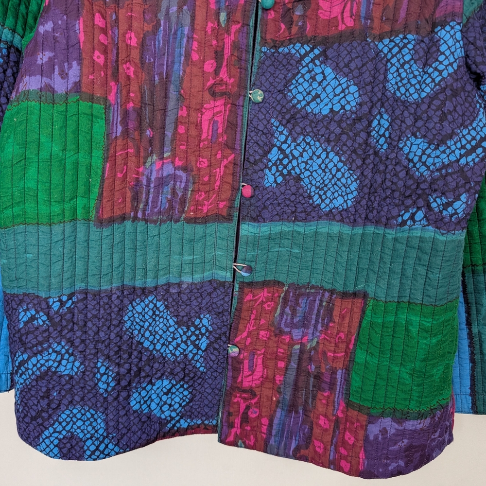 Colorful Patchwork Quilted Jacket - image 4
